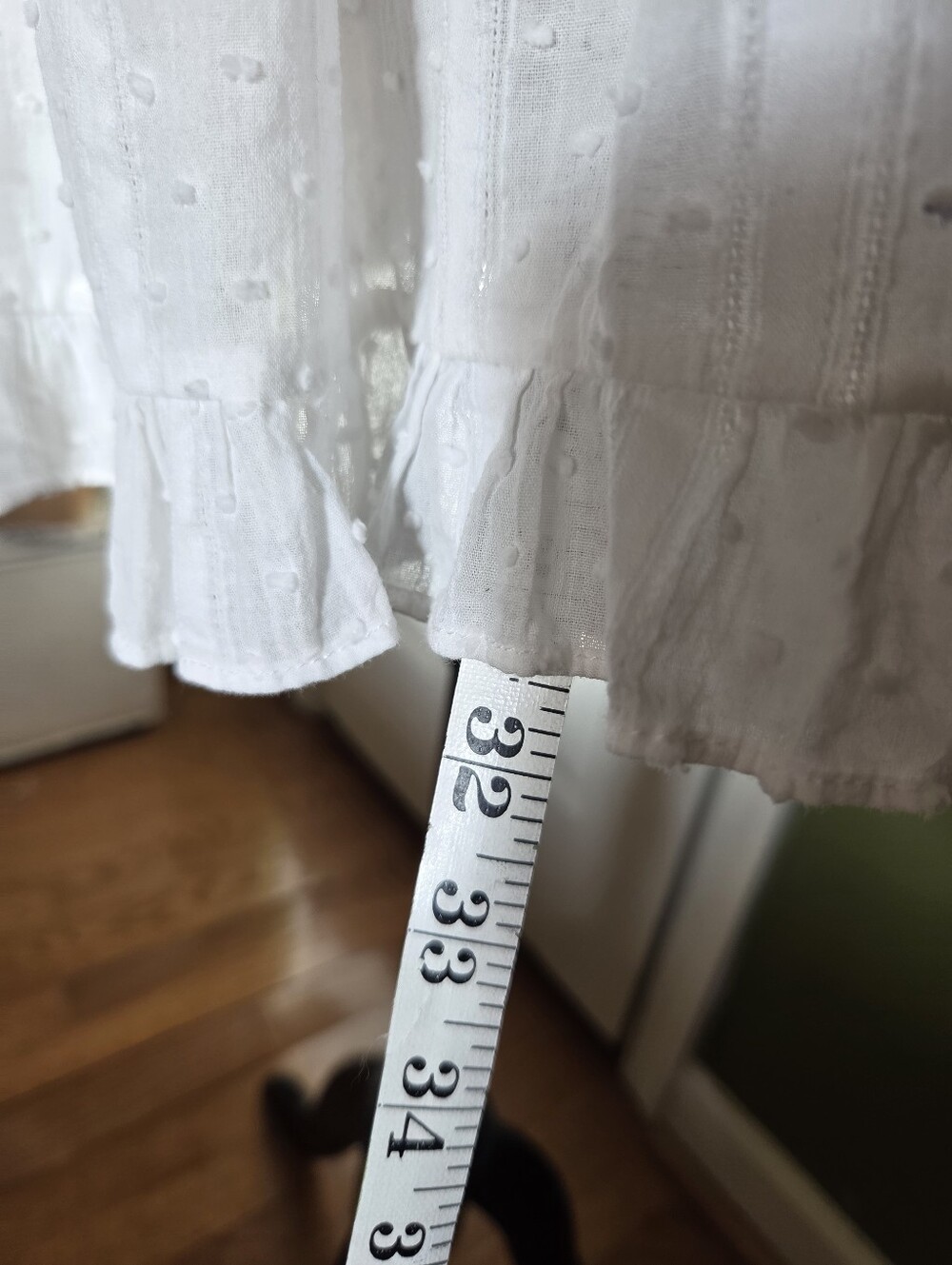 Mable White Ruffle Mini Dress Size S - Picture 3 of 9
